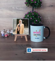 Din Kültürü Öğretmeni Fotoğraflı Dekoratif Taş, Kupa Bardak Beyaz Hediye (Model 11)