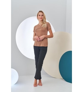 Pjs 24211 Kadın Kısa Kollu Pijama Takımı