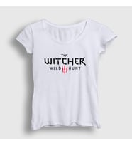 Presmono Kadın Sarı Wild Hunt Dizi Witcher T-Shirt 327807tt (Beyaz)