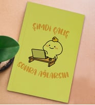 BK Gift Esprili Tasarım Serisi Sert Kapaklı Sarı Defter, Arkadaşa Hediye, Yeni İş Hediyesi, Doğum Günü Hediyesi, Anı Defteri (Model 10)