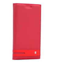 Vodafone Smart V8 Kılıf Elite Suni Deri Kapaklı Kılıf (Kırmızı)