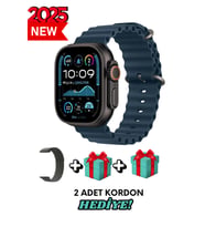Akıllı Saat Watch ULTRA2 49MM Kordon Hediyeli - Son Versiyon (Bebek Mavisi-Siyah)
