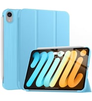 Apple iPad Air 5 10.9 2022 M1 Kılıf PU Deri Smart Standlı Case A2588 A2589 A2591 (Mavi)