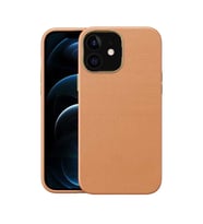 Apple iPhone 12 Kılıf Natura Deri Lüx Soft (Kahverengi)