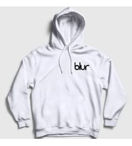 Presmono Unisex Beyaz Logo Blur Kapüşonlu Sweatshirt 453800tt (Beyaz)