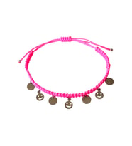 Handcraftedbyoz, Kadın, Paraşüt, Makrome El yapımı, Neon Halhal (Pembe)