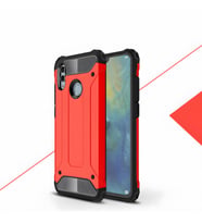 Huawei P Smart 2019 Kılıf Crash Zırh Silikon Kılıf (Kırmızı)