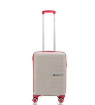 Mçs Polipropilen Valiz V374 55 CM (Beyaz - Kırmızı)