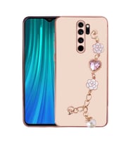 Xiaomi Redmi Note 8 Pro Kılıf El Tutamaçlı Taka Silikon Kapak (Pembe)
