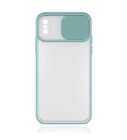 Uyumlu Model Apple iPhone XS 5.8 Kılıf Kamera Kapatmalı Lensi Case (Turkuaz)
