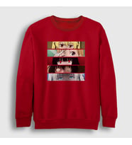 Presmono Unisex Beyaz Girls Anime kakegurui Sweatshirt 239690tt (Kırmızı)