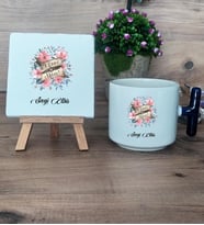 Anneye Hediye Hediye Seti Kupa Bardak T Kulplu ve Dekoratif Taş Anneler Günü Hediyesi (Model 2)
