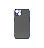 Apple iPhone 14 Plus Kılıf Zore Hux Düğme ve Kapak Zıt Renk Kılıf (Lacivert)
