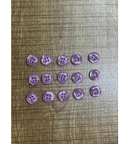 1 CM 15 ADET 4 DELİKLİ DÜĞME DİKİŞ AKSESUARI GÖMLEK KOL DÜĞMESİ (Mor)