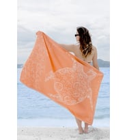 Yg Home Pamuk 100x180cm Peştamal Plaj Havlusu - Caretta (Turuncu)