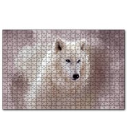 Cakapuzzle Beyaz Kurt Puslu Zemin Görseli  Puzzle Yapboz MDF (Ahşap) (500 Parça)