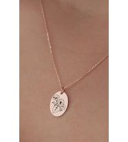 Doğum Çiçeği Kolye, Birth Flower Necklase (Eylül - September) (Gümüş)