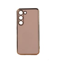 Galaxy S23 Plus Kılıf Zore Bark Kenarları Altın Renk Kılıf (Rose)