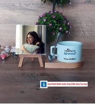 Matematik Öğretmeni Fotoğraflı Dekoratif Taş, Kupa Bardak Beyaz Hediye Matematik Öğretmenine Hediye (Model 8)