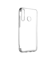 Huawei Y6P Kılıf Dört Köşeli Lazer Silikon Kılıf (Gri)