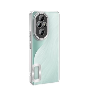 Honor 200 Kılıf Kamera Korumalı Logo Gösteren Omega Kılıf (Gümüş)