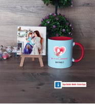Anneler Günü Hediyesi Fotoğraflı Dekoratif Taş, Kupa Bardak Beyaz Hediye (Model 2)