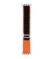 Watch 7 41mm Band-74 Hasır Kordon (Siyah - Turuncu)