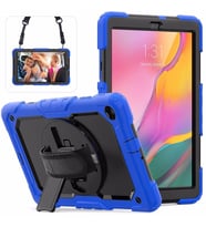 Samsung Galaxy Tab A 10.1 T510 T515 T517 Kılıf Defender Askılı Pars Case (Mavi)