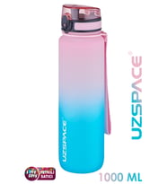 Uzspace FiftyFifty 1000ml BÜYÜK BOY Çift Renk Softtouch FF Collection Tritan Su Matarası