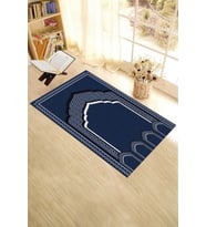 EVDEYA Dijital Baskılı Minber Motifli Yıkanabilir Motifli 70x130 Namazlık Seccade, Seccade-2-kahve, (Mavi)