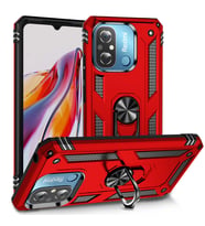 Xiaomi Redmi 12C Kılıf Zore Vega Yüzük Standlı Zırh Kılıf (Kırmızı)