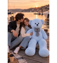 Pandamkee 140 Cm Sevgiliye Özel Hediyelik Ayı (Mavi)