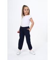 Toontoy Kız Çocuk Baskılı Eşofman Alt (Lacivert)