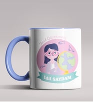 Kişiye Özel Sınıf Öğretmeni Tasarımlı Siyah Renk Kupa Bardak 3 (Mavi)