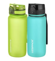 Uzspace 2'li Tritan Matara Seti 650 ml 14 Farklı Renk Seçeneği FiftyFifty (Mavi - Neon Yeşil - Sarı)