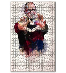 Cakapuzzle Steve Jobs Kalp Görsel Puzzle Yapboz MDF (Ahşap) (500 Parça)