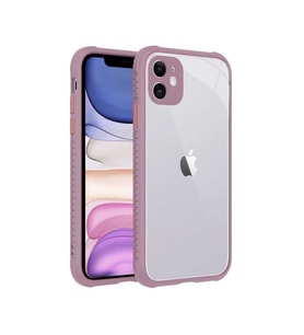 Uyumlu Model Apple iPhone 11 Kılıf Kenar Renkli Sararmaz Şeffaf Kapak (A.MOR)
