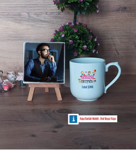 Bilgisayar Öğretmeni Fotoğraflı Dekoratif Taş, Kupa Bardak Beyaz Hediye (Model 5)
