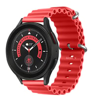 Huawei Watch GT3 Elite-Active 46mm-GT3 Pro-GT3 Se 22mm Uyumlu Seaflex Ocean Silikon Kordon (Kırmızı)