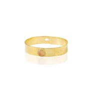 Kadir Jewellery 22 Ayar Altın Kaplama El İşçiliği Zirkon Taşlı Kadın Kelepçe Bilezik (Turuncu)