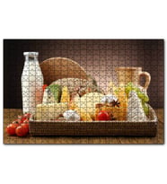 Cakapuzzle Peynir Çeşitleri Süt Sebze Mayva Görseli  Puzzle Yapboz MDF (Ahşap) (500 Parça)