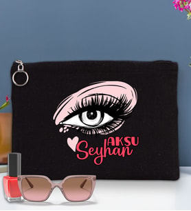 BK Gift Kişiye Özel İsimli-5 Astarlı Portföy Çanta 30x21cm(12 Renk Seçeneği), Baskılı El Çantası, Organizer Çanta (Siyah)