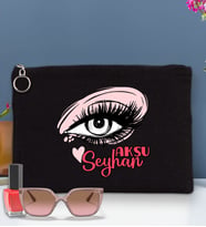 BK Gift Kişiye Özel İsimli-5 Astarlı Portföy Çanta 30x21cm(12 Renk Seçeneği), Baskılı El Çantası, Organizer Çanta (Siyah)