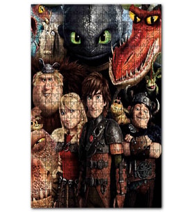 Cakapuzzle Ejderhanı Nasıl Eğitirsin Karakterleri Puzzle Yapboz MDF (Ahşap) (255 Parça)