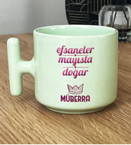 Kişiye Özel Boğa İkizler Burcu Hediye Pastel T Kupa Doğum Günü Hediyesi (Yeşil)