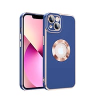 Apple iPhone 14 Plus Kılıf Zore Kongo Renkli Şık Tasarım Kılıf (Lacivert)