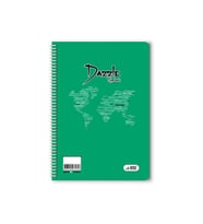 Düz 40 Yaprak Spiralli Defter A4 Boy Plastik Kapak (1 Adet ) (Yeşil)