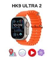 Watch Ultra 2 HK 49 MM Amoled Ekranlı 2 Oyunlu Çift Kordonlu Akıllı Saat (Turuncu)