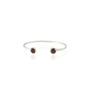 Kadir Jewellery 925 Ayar Gümüş Kaplama El İşçiliği Zirkon Taşlı Kadın Charm Bileklik (Bordo)
