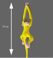 Elleri Yapışan Oyun Ve Uyku Arkadaşı 70 Cm Peluş Maymun Oyuncak - Hediyelik - Aksesuar Ve Süs - Oyun Ve Uyku Arkadaşı (Sarı)